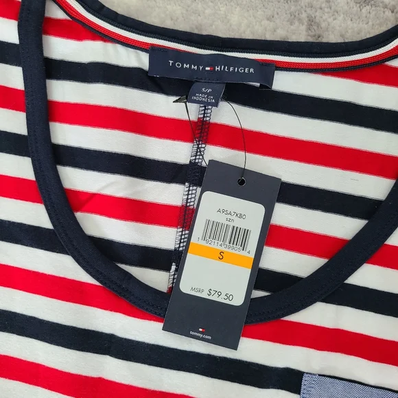 Tommy Hilfiger Striped Jersey Maxi Dress Size S - Picture 4 of 8